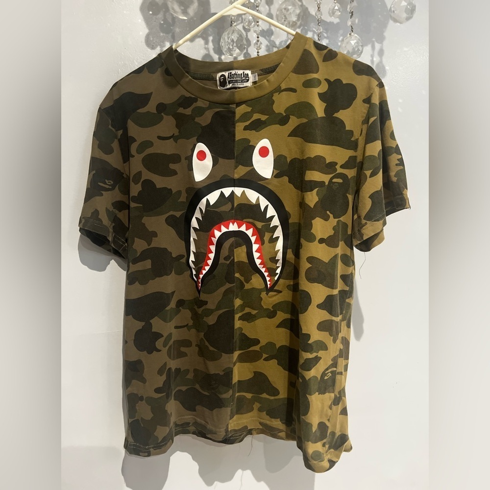 A Bathing Ape Kids Camouflage Graphic T-Shirt